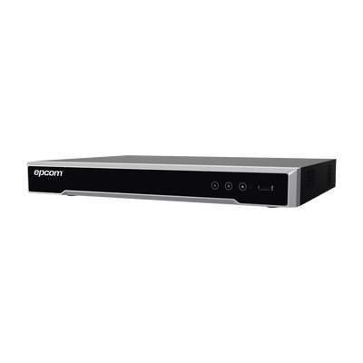 DVR 8 Megapixel / 4 Canales TURBOHD + 4 Canales IP / 1 Bahía de Disco Duro / 4 Canales de Audio / Audio por coaxitron / 4 Entradas de alarma / Vídeoanálisis