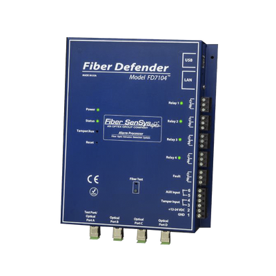 Sensor de Seguridad Perimetral por Fibra Óptica Sensitiva / 4 zonas / 800 metros máximo por zona