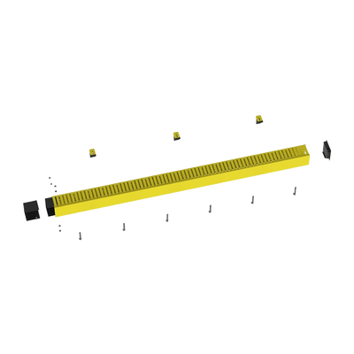 Kit de Administrador de Cables Vertical FiberRunner 4X4, Incluye Soportes de Montaje y Accesorios, Color Amarillo