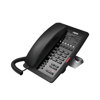 Teléfono IP para Hotelería, profesional con 6 teclas programables para servicio rápido (Hotline), plantilla personalizable con PoE