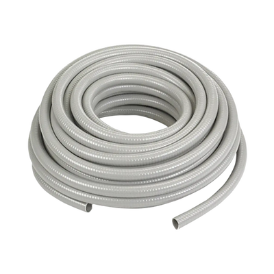 Manguera hermética flexible tipo PolyTuff no metálica, gris de 1/2", 100 pies. Uso comercial/industrial.