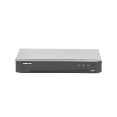 (Reconocimiento de Rostros / ACUSENSE) DVR 4 Megapixel / 4 Canales TURBOHD + 2 Canales IP / 1 Bahía de Disco Duro / 1 Canal de Audio / Audio por Coaxitron