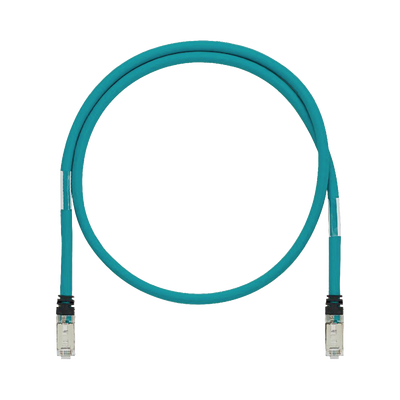 Patch Cord Cat5e de Grado Industrial 600V, Blindado SF/UTP, Calibre 24 AWG, Color Aqua, 20m