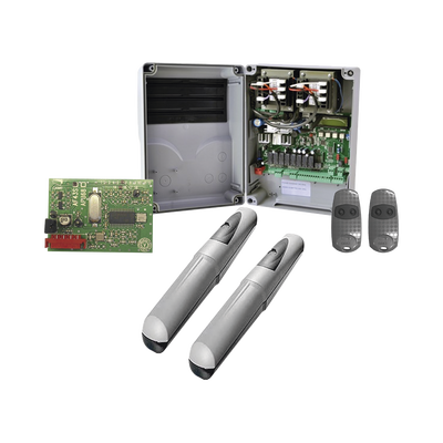 Kit de operadores AXO 3024 Para puertas Abatibles de hasta 3 Metros y 500 Kg de peso por hoja