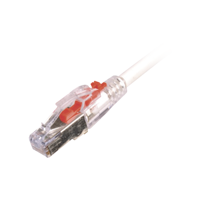 Patch Cord LockIT ™ Cat6A S/FTP, CM / LS0H, 3ft, Color Blanco, 26 AWG