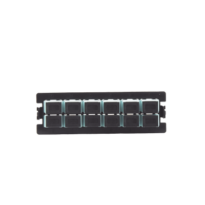 Placa acopladora para Distribuidor de Fibra Óptica LP-ODF-8024, incluye 12 acopladores SC Simplex Para fibra Multimodo (12 fibras)