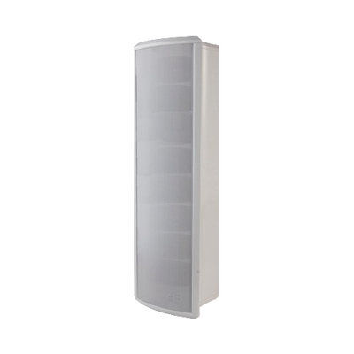 Altavoz Tipo Columna para Exterior, Configurable a 40, 20, 10 o 5 Watts, Color Blanco, Fabricado en Aluminio