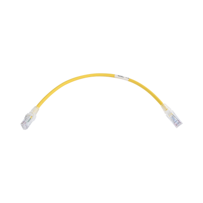 Patch Cord MC6 Modular Cat6 UTP, CM/LS0H, 1ft, Color Amarillo