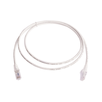 Patch Cord MC6 Modular Cat6 UTP, CM/LS0H, 5ft, Color Blanco, Versión Bulk (Sin Empaque Individual)