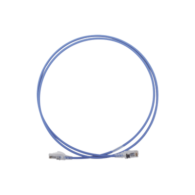 Patch Cord MC6 Modular Cat6 UTP, CM/LS0H, 5ft, Color Azul, Diámetro Reducido (28AWG)