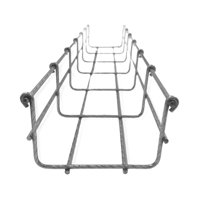 Charola Bimetálica Tipo Malla 66/100 mm, Ideal Para Utilizarse al Exterior o Zonas Húmedas, Hasta 105 Cables Cat6, Tramo de 3 Metros