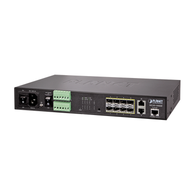 Switch Administrable L2, 8 puertos 100/1000X SFP, 2 puertos 10/100/1000T