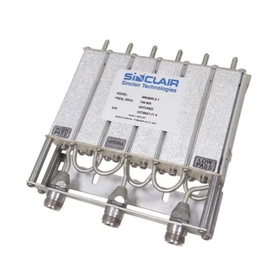 Duplexer Móvil, 806-960 MHz, 6 Cavidades, 9 MHz Separación, 50 Watt, BNC Hembra.