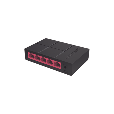 Switch NO Administrable / Para escritorio / 5 puertos 10/100/1000 Mbps / Diseño Compacto / Plug and Play