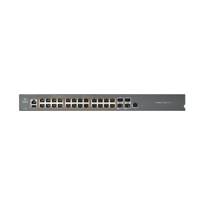 Switch cnMatrix EX2028-P capa 3 de 28 puertos (24 PoE Gigabit 802.3af/at, 4 SFP+) administración desde la Nube (MX-EX2028PxA-U)