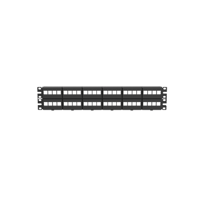 Panel de Parcheo Modular Keystone (Sin Conectores), de 48 Puertos, Identificación con Etiqueta Adhesiva, 2UR