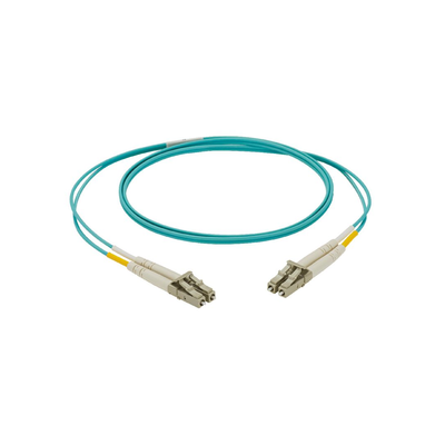 Jumper de Fibra Optica Multimodo 50/125 OM3, LC-LC Duplex, LSZH, Color Aqua, 3 Metros