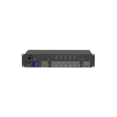 PDU Monitoreable y Switchable (MS) para Distribución de Energía, Enchufe de Entrada NEMA L6-30P, Con 12 Salidas C13 y 4 Salidas C19, Horizontal 19in, 208 Vca, 30 Amp, 2UR