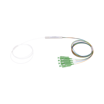 Splitter (Divisor Óptico) tipo PLC, de 1x4, conectores SC/APC de salida