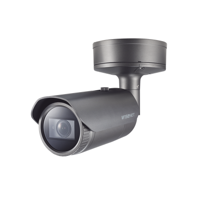 Camara Bala IP 2MP con IA / Lente Motorizado 4.38 a 9.33mm / P-Iris / WDR 120dB / H.265 / RanuraSD / Protección IP67 IK10 NEMA4X