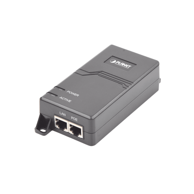 Inyector PoE  IEEE 802.3at, Puertos Gigabit, Hasta 30 W de Salida PoE (Mid-span)