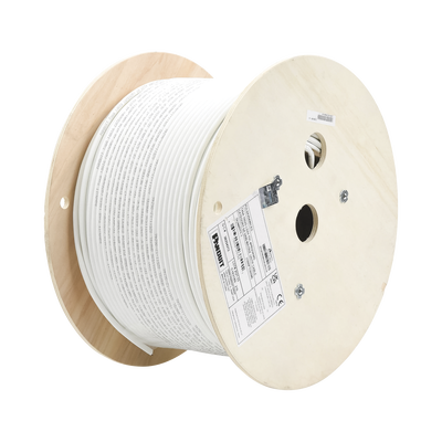 Bobina de Cable UTP de 4 Pares, Vari-MaTriX, Cat6A, 23 AWG, LSZH (Libre de Gases Tóxicos), Color Blanco, 305m