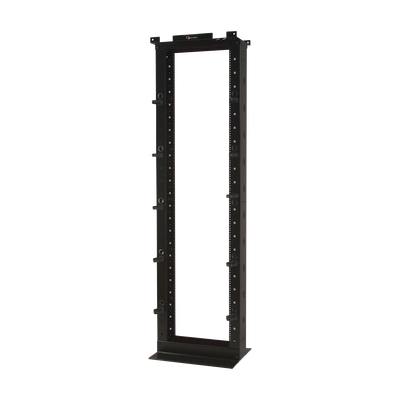 Rack de Dos Postes Estándar de 19", Numerado, Fabricado en Aluminio y 45 Unidades de Rack, Profundidad de 457mm, Color Negro