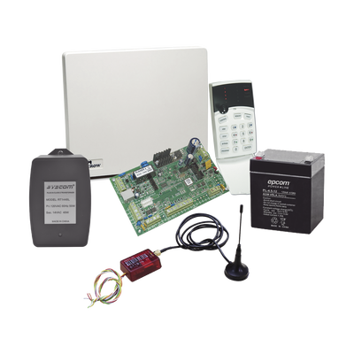 Kit de Alarma RUNNER8/16 con Comunicador MN02LTEMV3, Gabinete, Batería y Trasmformador