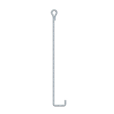 Ancla de Suelo con Ojo de Llave Ø 3/4" x 150 cm, Galvanizado por Inmersión en Caliente.