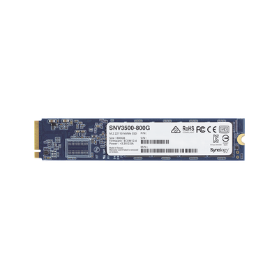 SSD 800GB NVMe M.2 22110, diseñada para Synology NAS con ranuras M.2 integradas