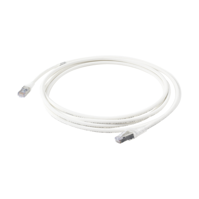 Patch Cord "Skinny" Cat6A Blindado S/FTP, 10ft, Diámetro Reducido 28 AWG, Color Blanco