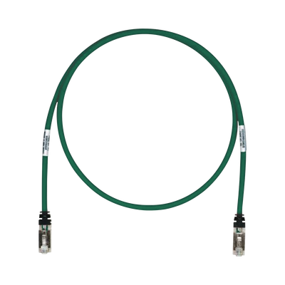 Patch Cord Cat6A, Blindado S/FTP, CM/LS0H, 17ft, Color Verde