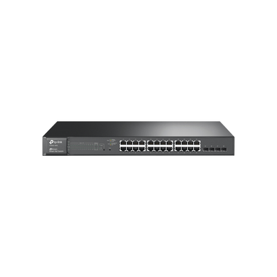 Smart Switch JetStream PoE+ administrable Capa 2, 24 puertos 10/100/1000 Mbps + 4 puertos SFP 192 W