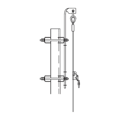 Línea de Vida hasta 45.7 Metros (150 pies). Compatible con línea Super Titan. Carro de Seg. NO INCLUIDO.