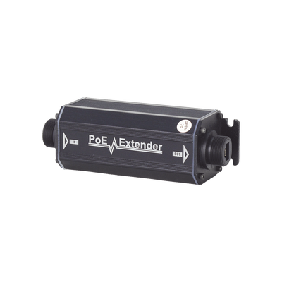 Extensor PoE / 100 Metros / Intemperie (IP66) /  60 Watts / 1 Puerto de Entrada  / 1 Puerto de Salida PoE / No requiere alimentación.