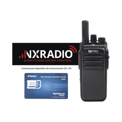 Kit de Radio TXR50A4G + Licencia Anual NXRADIOTERMINAL + SIM Telcel 1GB