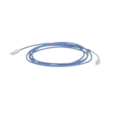 Cable de Parcheo TX6, UTP Cat6, Diámetro Reducido (28AWG), Color Azul, 130ft