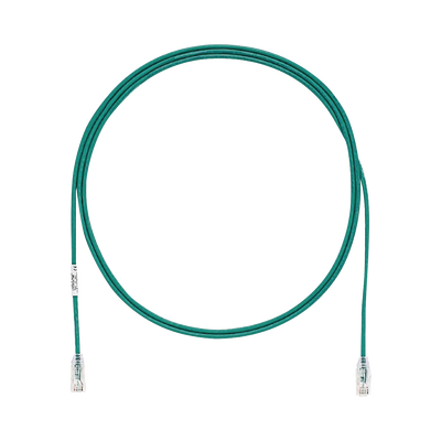 Cable de Parcheo TX6, UTP Cat6, Diámetro Reducido (28AWG), Color Verde, 5ft