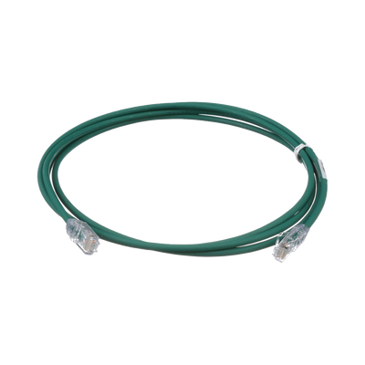 Cable de Parcheo UTP Cat6A, CM/LSZH, Diámetro Reducido (28AWG), Color Verde, 5ft