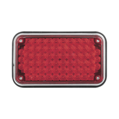 Luz de Advertencia de 6X4", Color Rojo, Ideal para Ambulancias