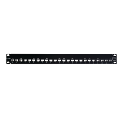 Patch Panel UTP Z-MAX de 24 puertos, Precargado con Jacks Categoría 6, Plano, 1UR