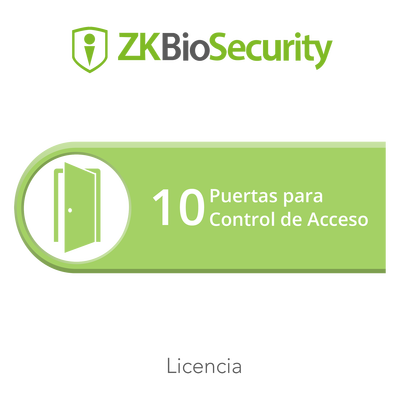 Licencia para ZKBiosecurity permite gestionar hasta 10 puertas para control de acceso