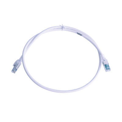 Patch Cord Z-MAX Cat6A S/FTP, CM/LS0H, 3ft, Color Blanco, Versión Bulk (Sin Empaque Individual)