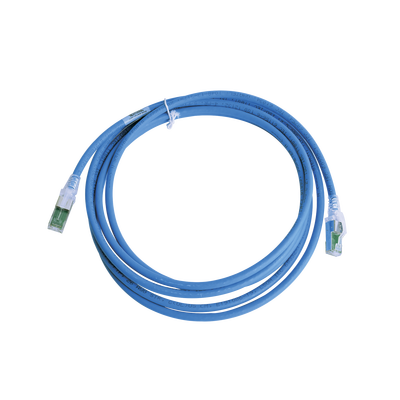 Patch Cord Z-MAX Cat6A S/FTP, CM/LS0H, 50ft, Color Azul