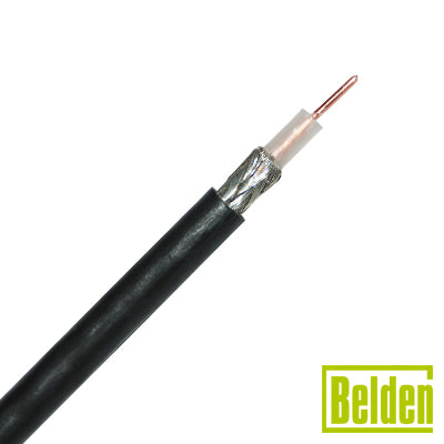 Cable RG58U con blindaje de malla trenzada de cobre 95%, aislamiento de polietileno